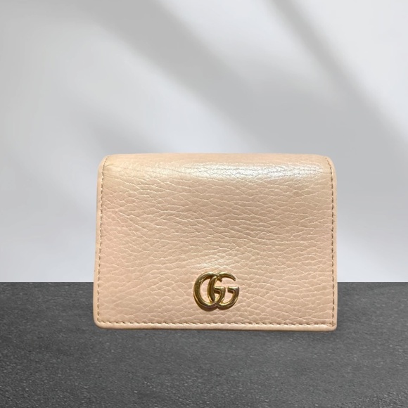 GUCCI GG PINK MARMONT GG LOGO SNAP WALLET - Picture 1 of 9